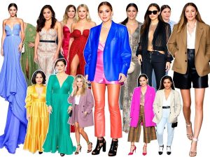 Colaj de ținute celebre ale vedetelor în modă.