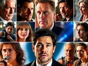 Actori populari în scene de film captivante.